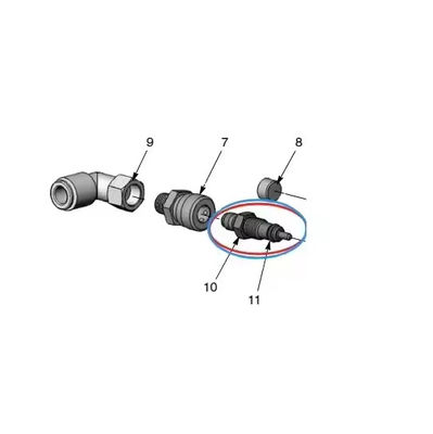 GenIIステンレス鋼粉末供給ポンプノズル 1600595 空気の流れ 粉末コーティングマシンのためのスペアパーツ OEMサポート