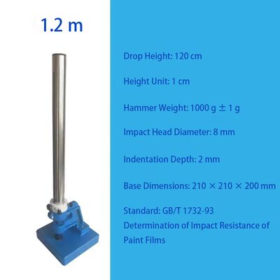 塗料フィルムインパクトテスト/ドロップハンマーインパクトテスト - 金属コーティング塗料インパクト抵抗テスト (Gb/T 1732)