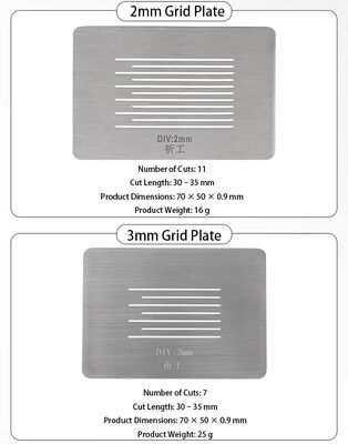 完全クロス・カット密着性試験キット（1mmグリッドカッター、ガイドプレート、ツール付き）