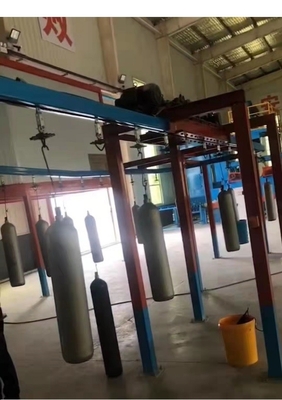 丈夫な静電気の粉のコーティング ライン医学の酸素ボンベ
